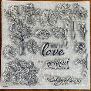 Close to My Heart “Say It with Flowers” Acrylic Stamps Set